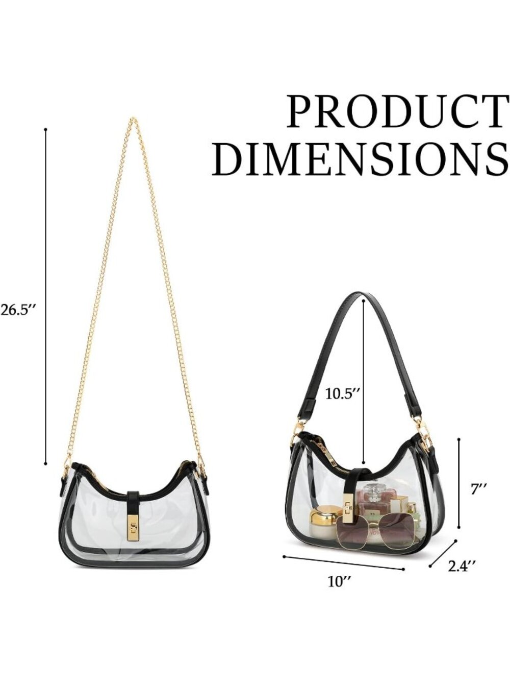 Women's White Black Vegan Leather Hobo Gold Buckle Retro Shoulder Crossbody Bag - Picture 6 of 6